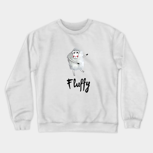 Fluffy sheep Crewneck Sweatshirt by DarkoRikalo86